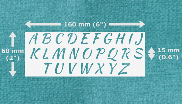 Letters Stencil Dimensions