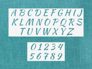 Letters and numbers stencils
