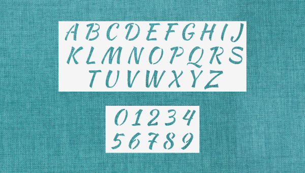 Letters and numbers stencils